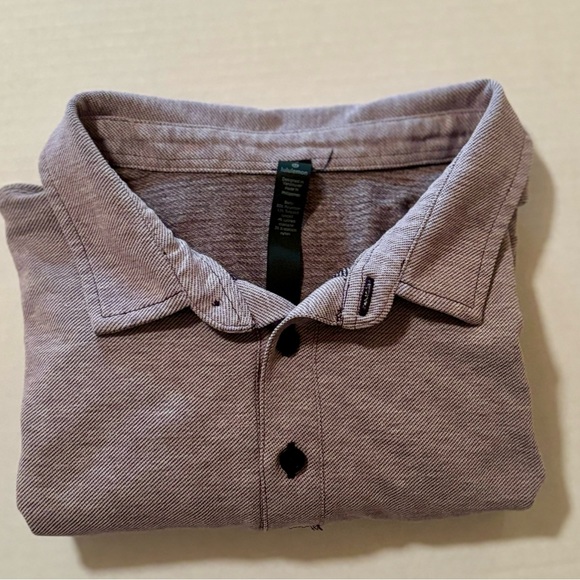 Lululemon Mens Metal Vent Tech Polo Dark Burgundy and Light Lavender - Size XL - Picture 4 of 7